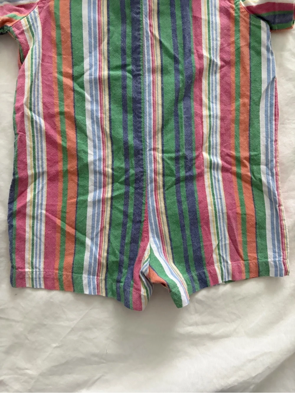 Ralph Lauren Baby Multicolor Striped Shortalls One-Piece Jumper 9 Months